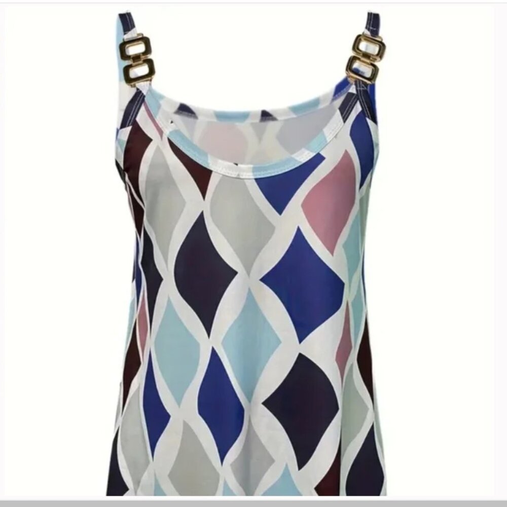 Multi Color Camisole Tank Top Size Fits Size XL